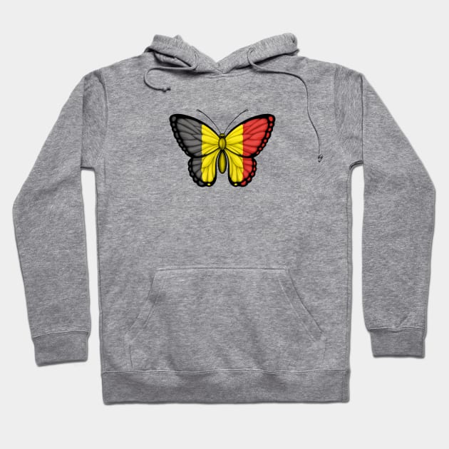 Belgian Flag Butterfly Hoodie by jeffbartels